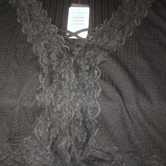 Torrid babydoll ribbed Lace up Black Tank Top 4x 4 NWT - Picture 7 of 7